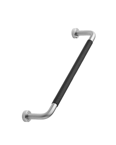 Lounge Madlo - Nerezová ocel Look / Černá Kůže - 160 mm