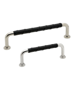 Cabinet Pull Madlo 1353 - Niklování / Černá Kůže